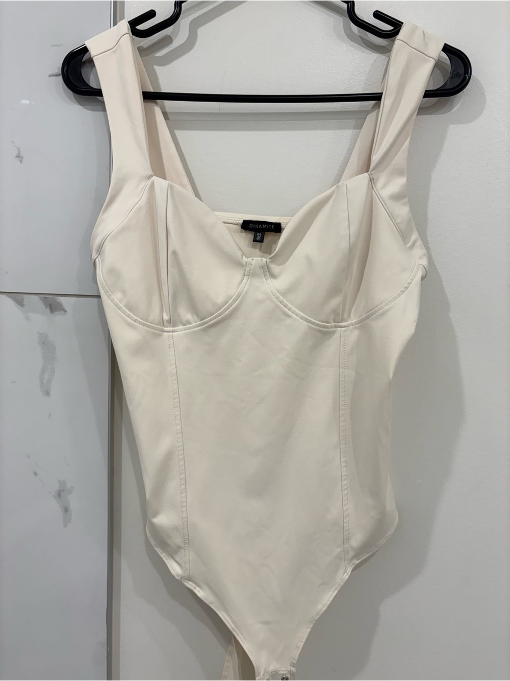 Dynamite Addie Sculpt Corset Bodysuit in Off-White - Picture 2 of 2